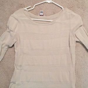 Loft Lightweight cream/oatmeal 3/4 length sweater